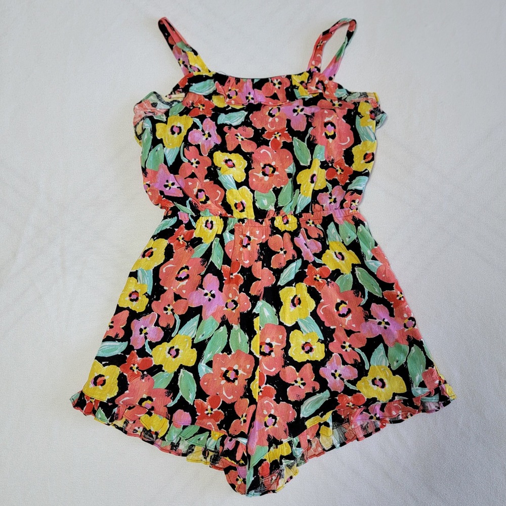 NWT GB Girls Floral Romper Multi-Color‎ Junior's L Cottagecore